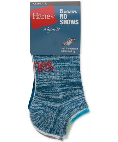 Women's 6-Pk. Originals Ultimate No-Show Socks Blue/White $12.00 Socks