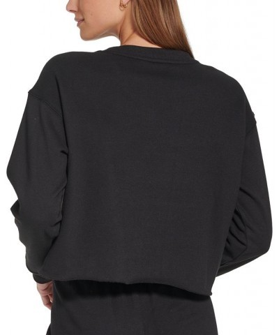 Women's Metallic Logo Long-Sleeve Top Black $17.09 Tops