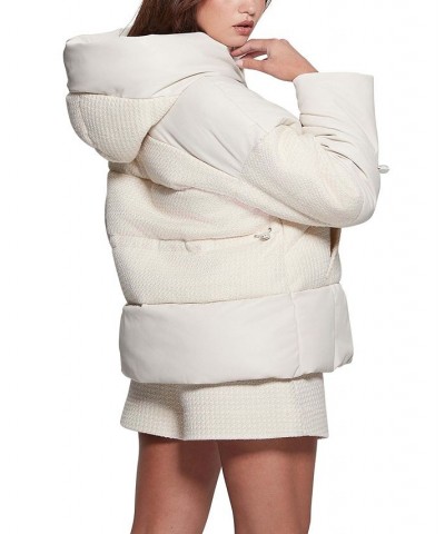 Women's Lea Hooded Padded Jacket White $65.11 Coats