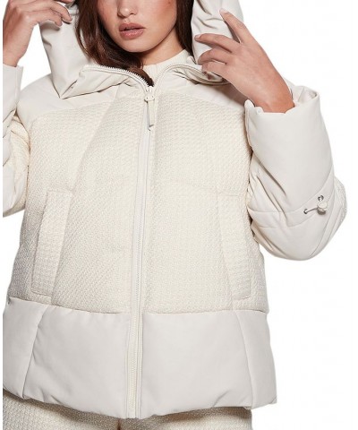 Women's Lea Hooded Padded Jacket White $65.11 Coats