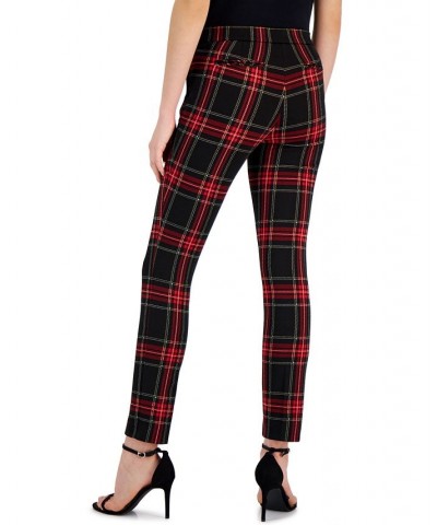 Women's Pull-On Slim Fit Ankle Pants Titian Red Combo $26.18 Pants