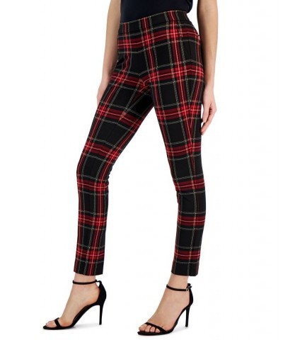 Women's Pull-On Slim Fit Ankle Pants Titian Red Combo $26.18 Pants