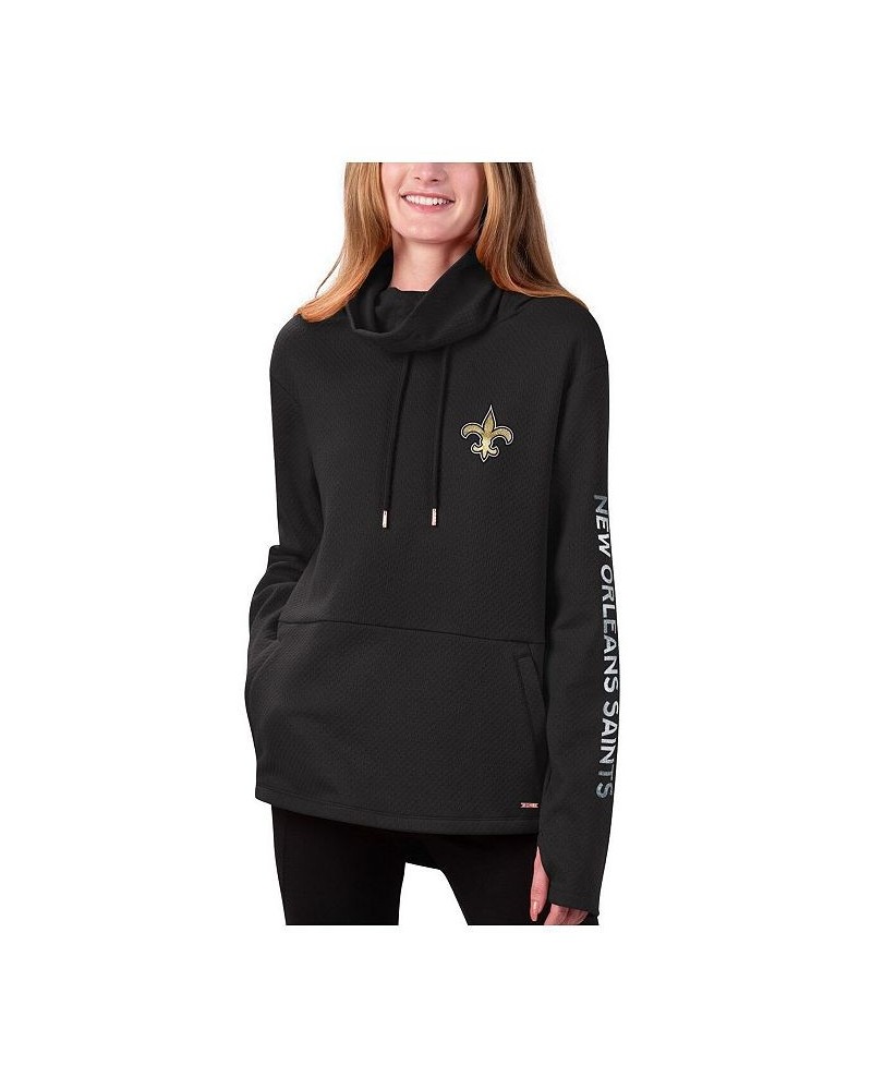 Women's Black New Orleans Saints Amelia Turtleneck Pullover Hoodie Black $46.74 Sweatshirts