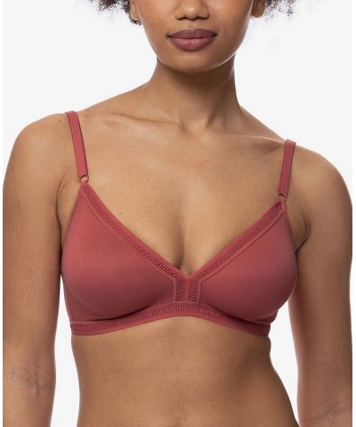 Women's Tiffany Non Padded Bralette Red $11.04 Bras