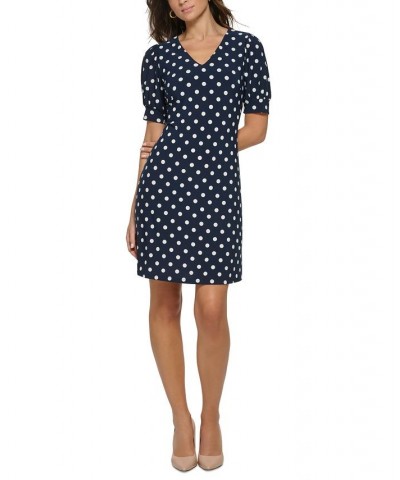 Puff-Sleeve Shift Dress Sky Capt/ivo $45.78 Dresses