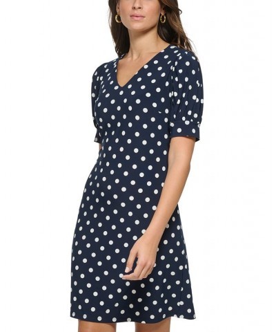 Puff-Sleeve Shift Dress Sky Capt/ivo $45.78 Dresses