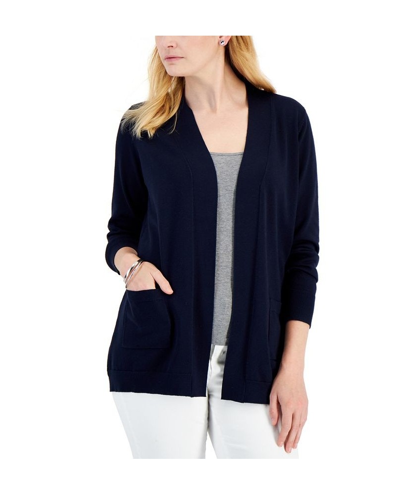 Women's Two Pocket Cardigan Intrepid Blue $15.79 Sweaters