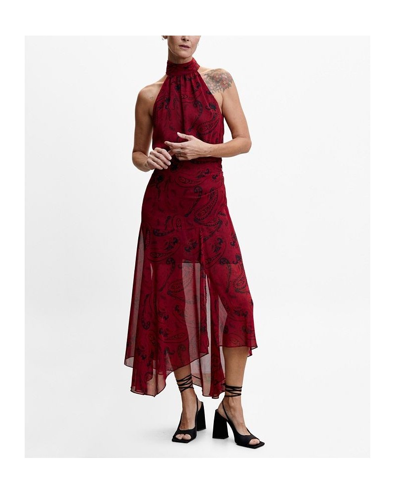 Women's Paisley Print Dress Red $65.80 Dresses