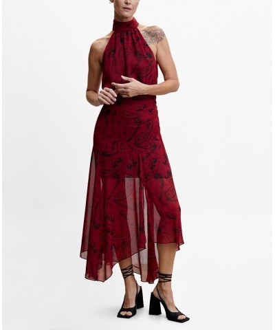 Women's Paisley Print Dress Red $65.80 Dresses