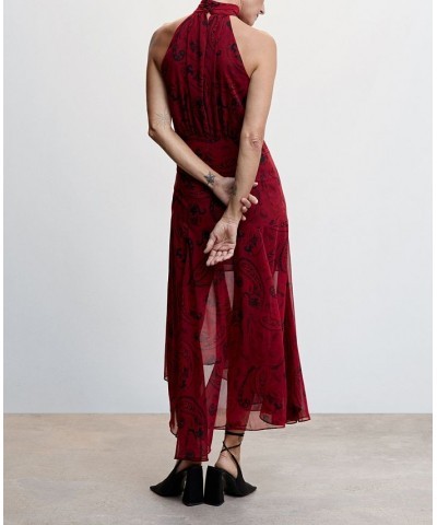 Women's Paisley Print Dress Red $65.80 Dresses