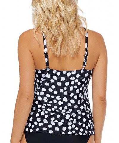 Cali Printed Adjustable Underwire Tankini Black/White $20.00 Swimsuits