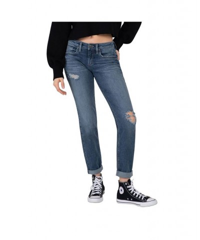 Women's The Curvy Boyfriend Jeans Indigo $30.68 Jeans