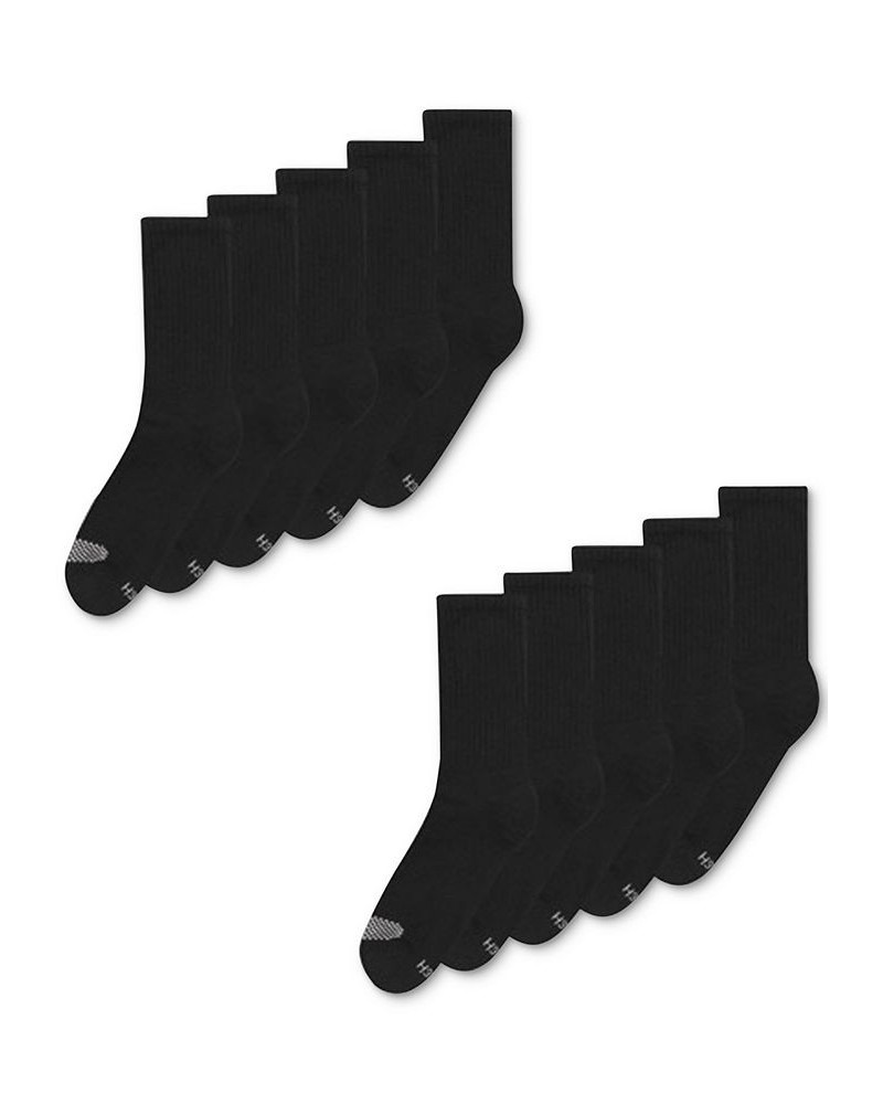 Women's Platinum 10pk Crew Socks also available in Extended Sizes Black $9.50 Socks