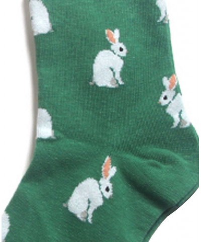 Women's Animal Print Crew Socks Green $10.64 Socks