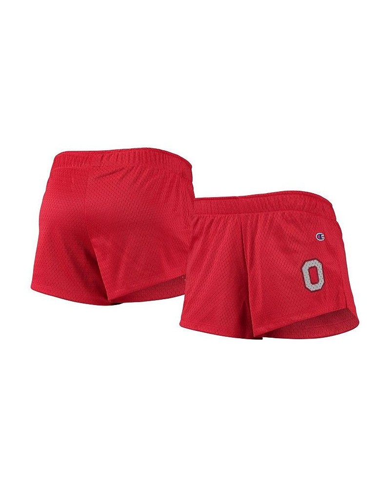 Women's Scarlet Ohio State Buckeyes Logo Mesh Shorts Scarlet $21.15 Shorts