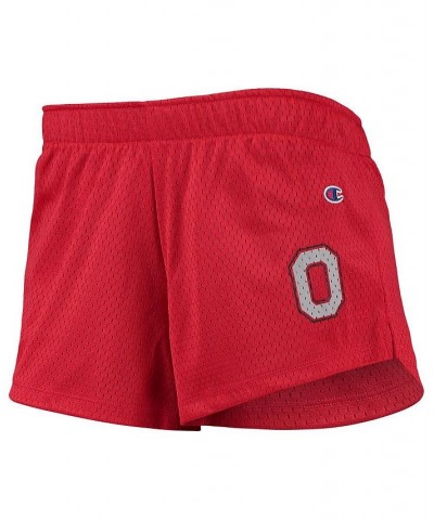 Women's Scarlet Ohio State Buckeyes Logo Mesh Shorts Scarlet $21.15 Shorts