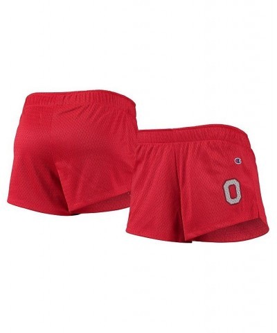 Women's Scarlet Ohio State Buckeyes Logo Mesh Shorts Scarlet $21.15 Shorts