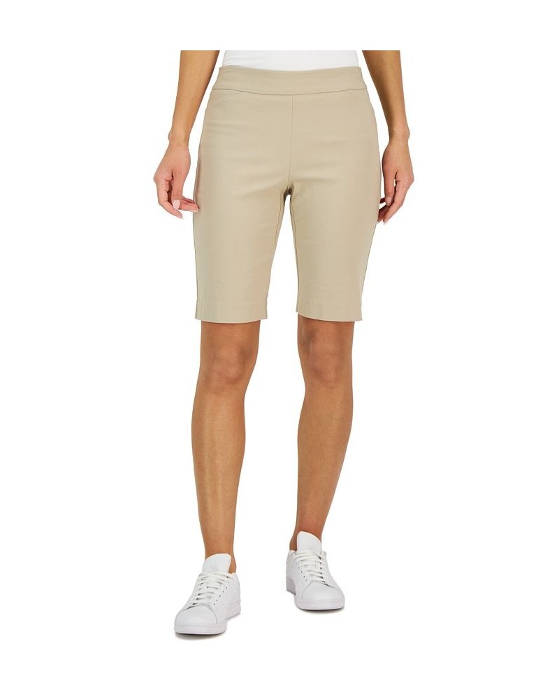 Women's Pull-on Bermuda Shorts Tan/Beige $16.33 Shorts