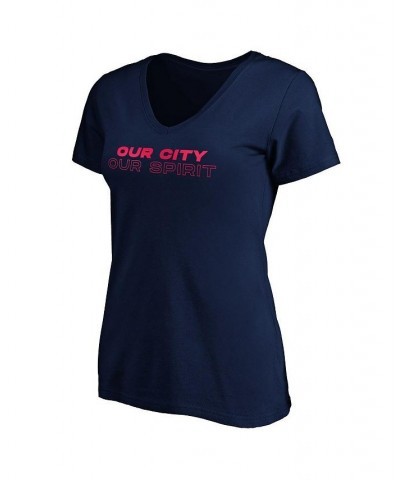 Women's Branded Navy St. Louis City SC Our City Our Spirit V-Neck T-shirt Navy $21.83 Tops