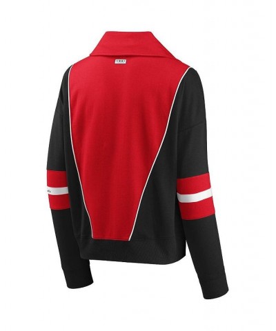 Women's Black Houston Rockets Colorblocked Half-Zip Jacket Black $30.36 Jackets