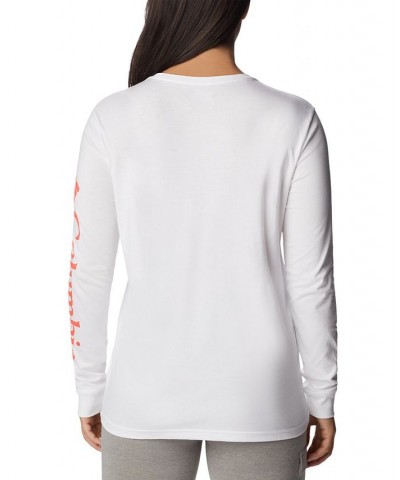 Women's North Cascades Cotton Long-Sleeve T-Shirt White $16.80 Tops