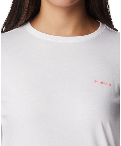 Women's North Cascades Cotton Long-Sleeve T-Shirt White $16.80 Tops