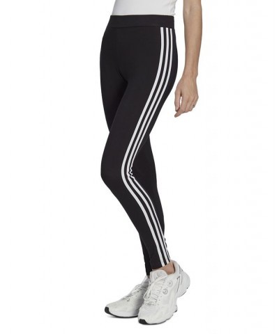 Women's High Waist Three Stripe Pull-On Leggings Black $21.50 Pants