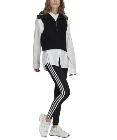 Women's High Waist Three Stripe Pull-On Leggings Black $21.50 Pants