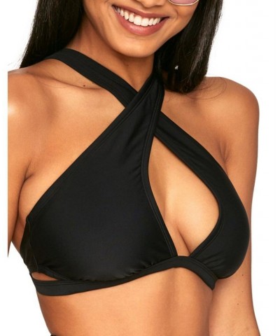 Demi Women's Swimwear Bra Top Black $25.28 Swimsuits