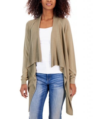 Women's Cascade Open-Front Cardigan Green $19.69 Sweaters