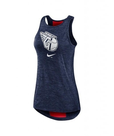 Women's Navy Cleveland Guardians Right Mix High Neck Tank Top Navy $27.99 Tops