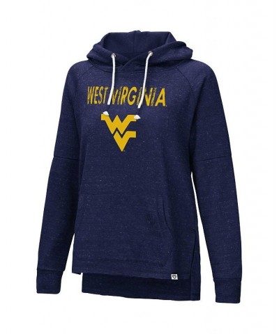 Women's Navy West Virginia Mountaineers Nollie Slub Raglan Pullover Hoodie Navy $32.50 Sweatshirts