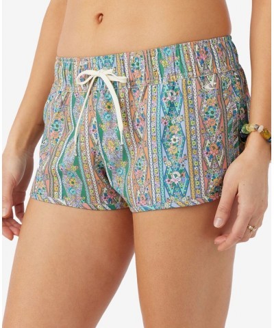 Juniors' Laney Printed Stretch Board Shorts Multi $31.90 Swimsuits