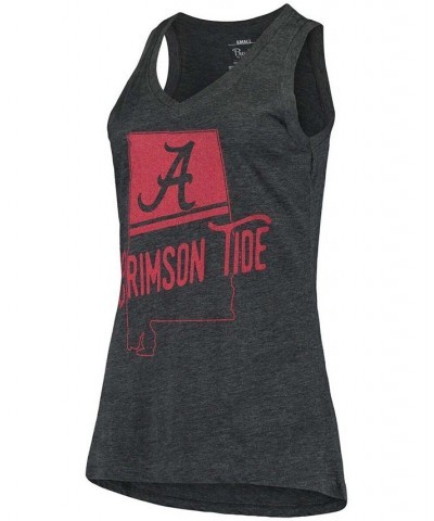 Women's Black Alabama Crimson Tide Ferris Melange V-Neck Tank Top Black $19.94 Tops