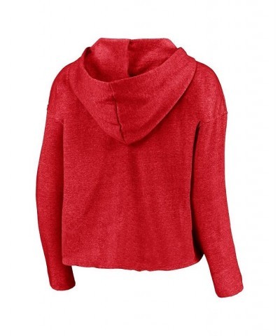 Women's Heathered Red Tampa Bay Buccaneers Sport Resort Vintage-Like Arc Cropped Raw Edge Pullover Hoodie Heathered Red $25.6...