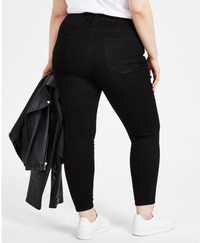 High Rise Skinny Ankle Jeans 0-24W Black Rinse $11.18 Jeans