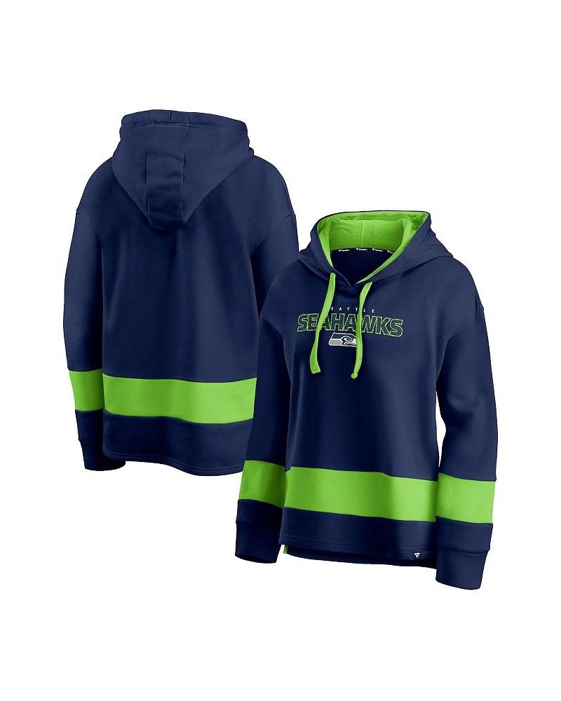 Women's Seattle Seahawks Colors of Pride Colorblock Pullover Hoodie Navy, Neon Green $27.45 Sweatshirts