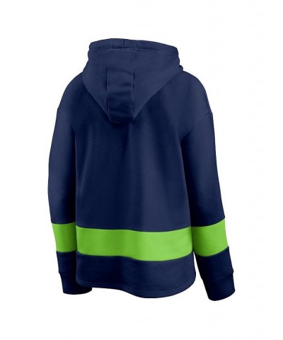 Women's Seattle Seahawks Colors of Pride Colorblock Pullover Hoodie Navy, Neon Green $27.45 Sweatshirts