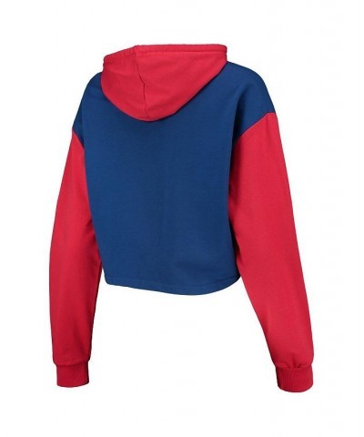 Women's Royal Red Chicago Cubs Color-Block Pullover Hoodie and Shorts Lounge Set Royal, Red $46.79 Pajama