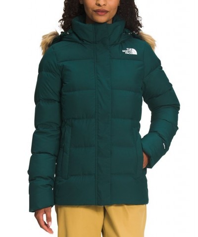 Women's Gotham Faux-Fur Trim Quilted Down Coat Ponderosa Green $93.60 Coats