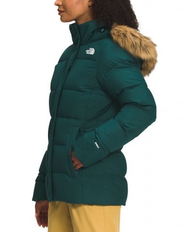 Women's Gotham Faux-Fur Trim Quilted Down Coat Ponderosa Green $93.60 Coats