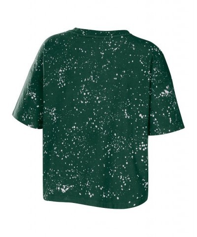 Women's Green Oakland Athletics Notch Neck Tie-Dye T-shirt Green $24.20 Tops