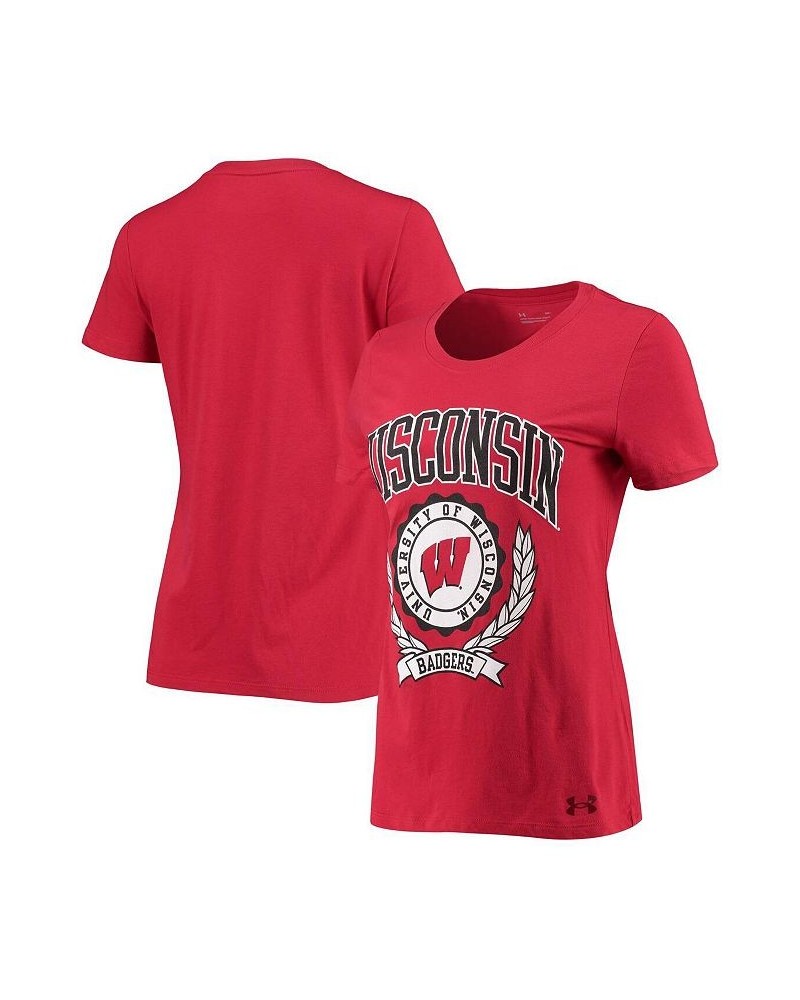 Women's Red Wisconsin Badgers T-shirt Red $17.60 Tops