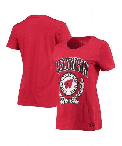 Women's Red Wisconsin Badgers T-shirt Red $17.60 Tops