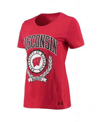 Women's Red Wisconsin Badgers T-shirt Red $17.60 Tops