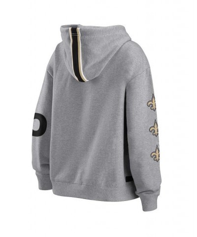 Women's Gray New Orleans Saints Full-Zip Hoodie Gray $36.66 Sweatshirts