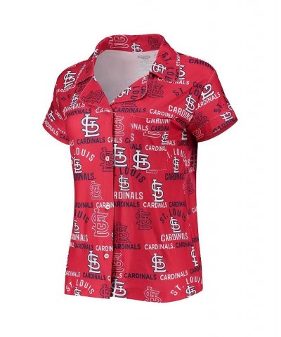 Women's Red St. Louis Cardinals Flagship Allover Print Top and Shorts Sleep Set Red $27.50 Pajama