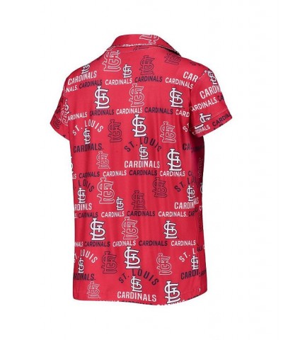 Women's Red St. Louis Cardinals Flagship Allover Print Top and Shorts Sleep Set Red $27.50 Pajama