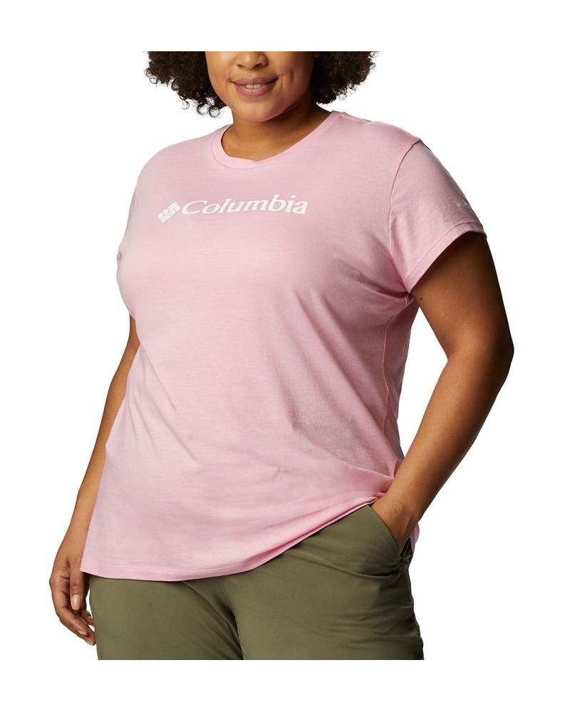 Plus Size Trek Logo-Graphic Top Pink $12.00 Tops