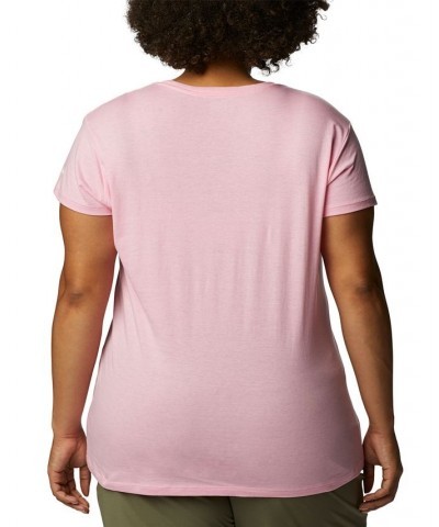 Plus Size Trek Logo-Graphic Top Pink $12.00 Tops